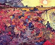 Vincent Van Gogh Die roten Weingarten Spain oil painting artist